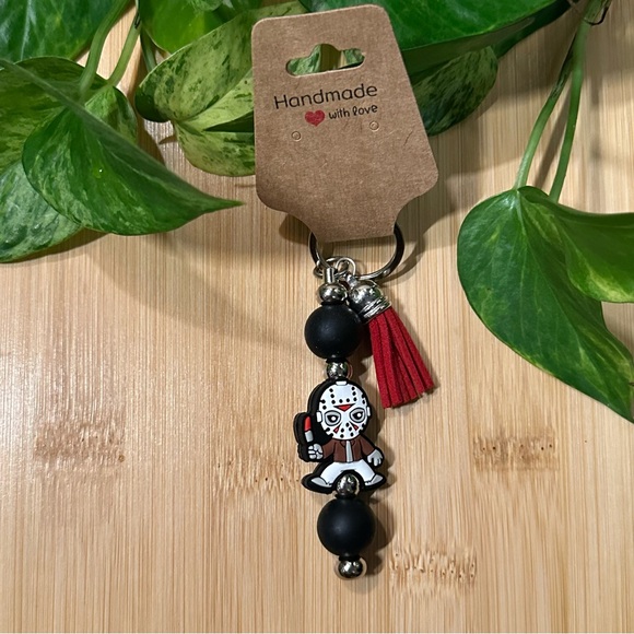 Hand Crafted Accessories - 🎃 Spooky Halloween Keychain | Handmade Silicone Beads‎ | Fall Accessory 👻